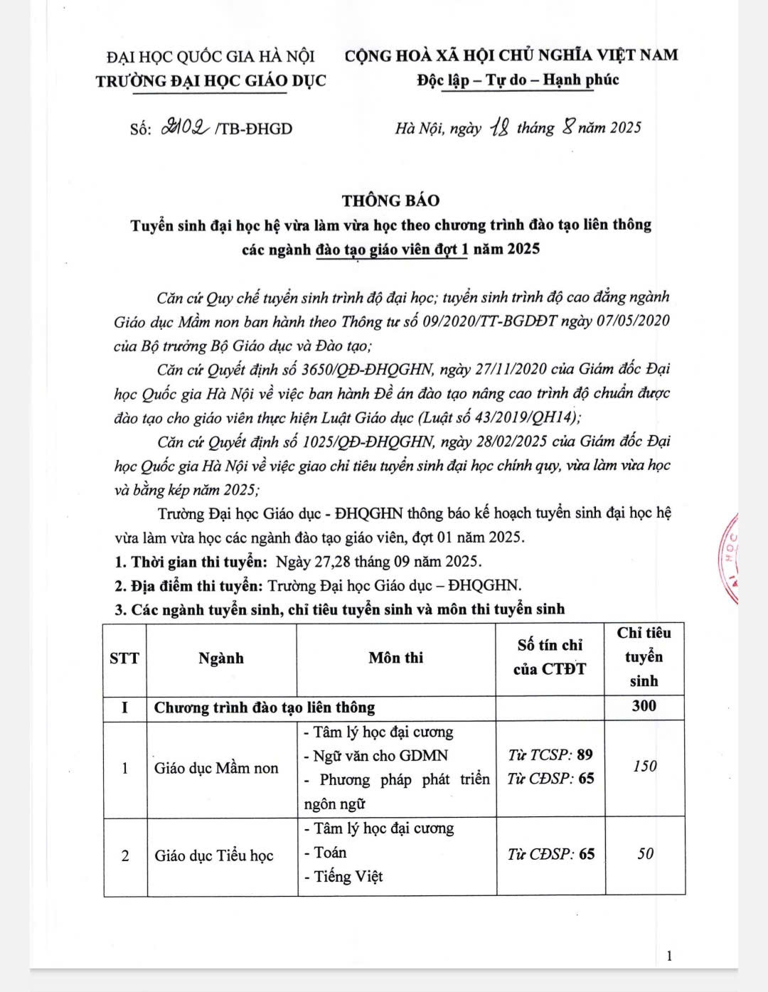 Liên thông Đại học sư phạm Mầm non Online 2026
